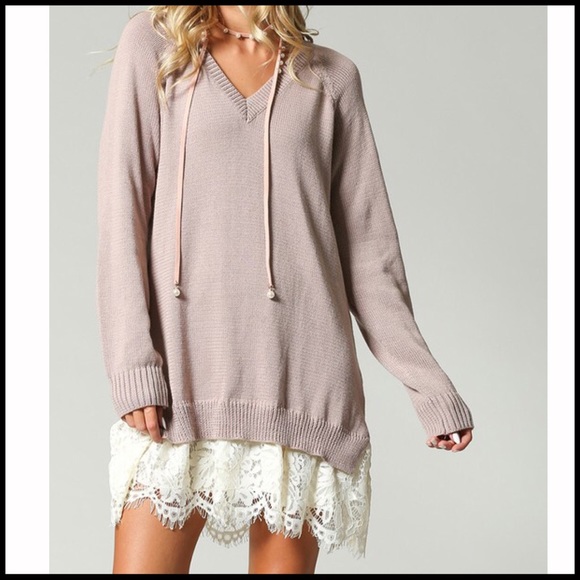 Lace-Edged Sweater Top - Picture 8 of 8